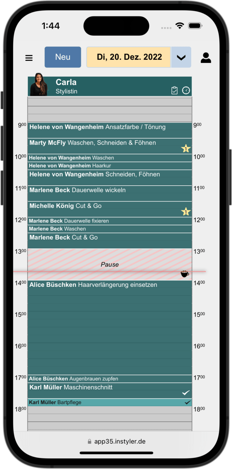 iPhone mit Tagesansicht ohne lästige Lücken